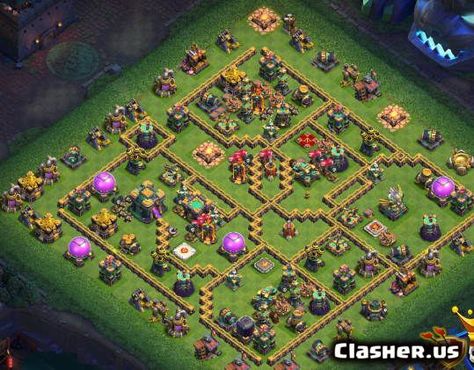 [Town Hall 14] TH14 War/Trophy base #1363 [With Link] [5-2022] - War Base - Clash of Clans | Clasher.us Trophy Base, Let Me In, Clash Of Clans, Town Hall, Terms Of Service, Doodle Art