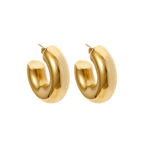 Gold Hoops Chunky, Jewelry Capsule, Chunky Gold Earrings, Golden Accessories, Thick Gold Hoops, Chunky Gold Hoop Earrings, Chunky Hoop Earrings, Chunky Earrings, Gold Rings Jewelry