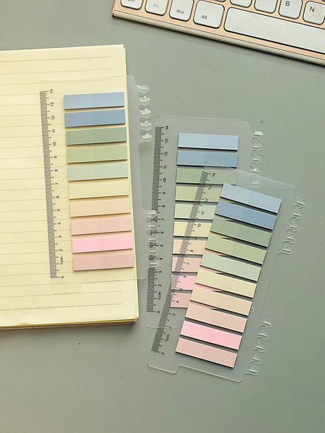 Sticky Notes Book, Book Tabs, Pretty School Supplies, Notes Book, Stationery Obsession, Transparent Sticky Notes, Cute Stationary School Supplies, Page Markers, Cute School Stationary