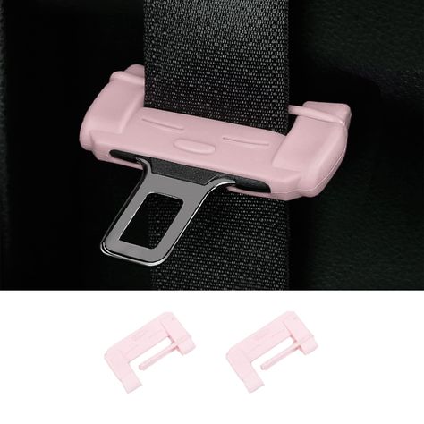 PRICES MAY VARY. High quality: Made of high elastic eco-friendly silicone,which is durable and soft,tasteless,anti-scratch,wear-resistant Universal fit: This seatbelt cover is 2.75*1.57 inch,it fits most of cars.Pls see the second picture to check if your car compatibility before order. Collision Avoidance: The silicone material can prevent your original car panel from collision and will not make your car scratched.It also can reduce the noise and buffers impact effectively. Proect passenger: Th White Car Pink Accents, Pink Windshield Wipers, Cute Truck Decorations Interior, White And Pink Car Interior, Cute Phone Holder For Car, Car Accessories For Moms, Girly Wishlist Ideas, Cute Cars Accessories Interiors Girly, Light Pink Car Accessories