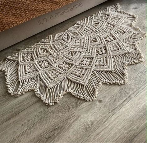 Macrame Carpet, Macrame Inspiration, Door Mat, Macrame, Carpet, Bedroom, Canvas, Quick Saves, Art