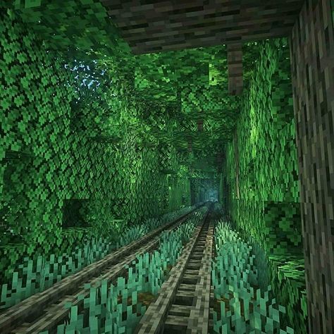 Minecraft Train Tracks Ideas, Minecraft Train Tracks, Tunnel Of Love Ukraine, Abandoned Railway, Houses Minecraft, Minecraft Houses Survival, Minecraft Structures, Minecraft Cottage, Easy Minecraft Houses