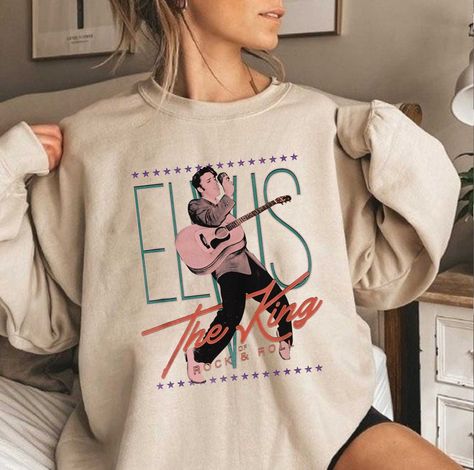 Elvis Presley Sweatshirt, Elvis Gifts Ideas, Elvis T Shirt, Elvis Presley Merch, Elvis Sweatshirt, Austin Butler Movies, Elvis Merch, Elvis Shirt, Elvis Presley Gifts