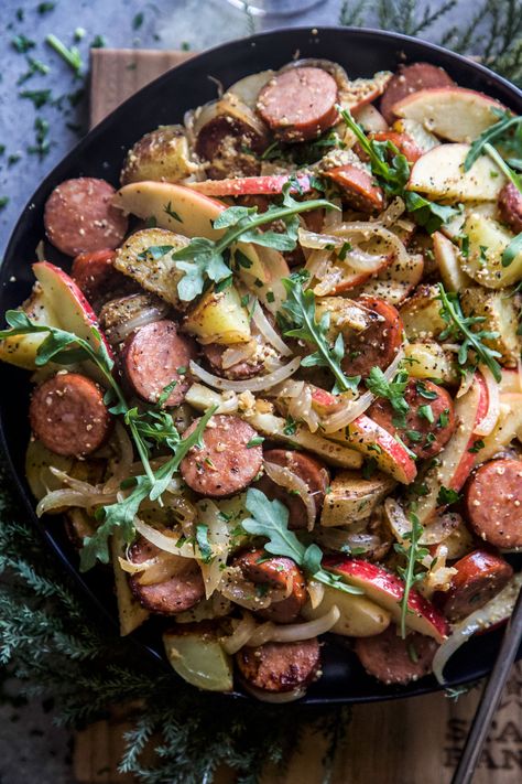 Sausage and Apple Hash with Whole Grain Mustard Savory Apple Recipes, Recipe Using Apples, Whole Grain Mustard, Family Dinner Night, Chicken Apple Sausage, Roasted Apples, Hash Recipe, Apple Sausage, Comfort Food Recipes Dinners