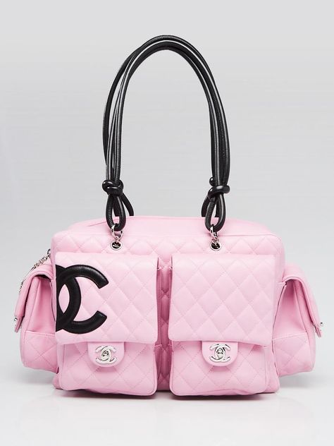 Chanel Pink Quilted Leather Ligne Cambon Reporter Bag - Yoogi's Closet Pink Leather Bag, Chanel Bags, Chanel Cambon Bag, Chanel Shopper, Chanel Cambon, Mothers Bag, Luxury Lifestyle Women, Utility Bag, Chanel Purse