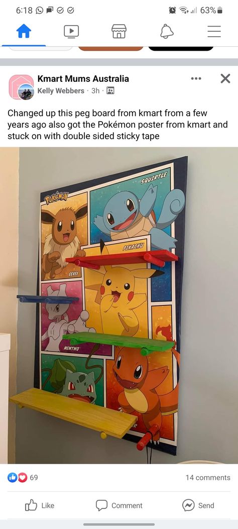 Diy Pokemon Shelf, Pokemon Shelves, Diy Pokemon Decor, Super Mario Room Ideas Boys, Pokemon Nursery Theme, Pokemon Bathroom, Pokemon Bedroom Ideas, Pokémon Decor, Super Mario Room