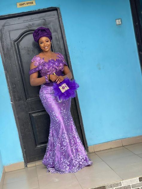 Lace Gown Styles Aso Ebi 2020, Latest Lace Gown Styles Aso Ebi, Bamba Couture, Yoruba Attire, Lace Gown Styles Aso Ebi, African Bride Dress, Asoebi Styles Lace, Lace Asoebi Styles, Bespoke Dress