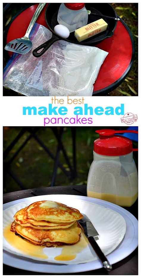 Camping Pancakes, Easy Camping Breakfast, Trail Mix Bar, Pancake Mix Recipe, Backyard Food, Campfire Desserts, Best Camping Meals, Trail Mix Recipes, Camping Breakfast