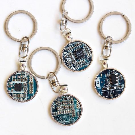 If you want to know for sure how your keychain (or any other item) will look feel free to ask and we'll send you the picture of our stock to pick the best for you #recomputing #keychain #circuitboard #mens #giftforhim #fathersday #giftideas #giftguide #weddingfavors #mensaccessories #techie #geeks #computer #computerscience #giftforboyfriend #mensgifts #etsywholesale #etsy #etsyseller #etsyfavorites #mensstyle #uniquegifts #uncommon #nerdalert #therecomputing Mens Wedding Favours, Computer Nerd Gifts, Gifts For Techies, Round Keychain, Special Letters, Computer Nerd, Recycled Gifts, Tech Gift, Old Computers