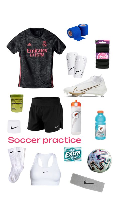 Cute Outfits For Soccer Games, Aesthetic Soccer Outfits, Soccer Style Women, Soccer Necessities, Soccer Outfits For Practice, Soccer Practice Outfits, Soccer Drip, Soccer Fit, Sporty Girl Aesthetic