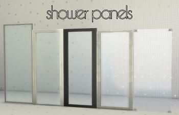 Mod The Sims - Build-a-Shower Kit Sims 4 Shower Head, Sims 4 Cc Shower Head, Sims 4 Shower Cc, Glass Door Bathroom, Niche Wall, Furniture Cc, Sims Houses, The Sims 4 Pc, Sims 4 Clutter