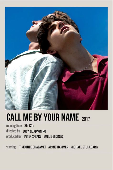 minimal polaroid movie poster for call me by your name Your Name Movie, Indie Movie Posters, Movies To Watch Teenagers, Iconic Movie Posters, Movie Card, Most Paused Movie Scenes, Film Posters Minimalist, Call Me By Your Name, Film Posters Vintage