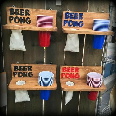 Ultimate Man Cave, Man Cave Room, Man Cave Basement, Beer Pong Tables, Man Cave Home Bar, Wood Stain Colors, Pub Signs, Wall Rack, Man Cave Gifts