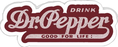 Dr Pepper Vintage, Dr Pepper Logo, Vintage Dr Pepper, Aesthetic Doctor, Vintage Stickers, Aesthetic Red, Vintage Dressers, Dr Pepper, Button Design