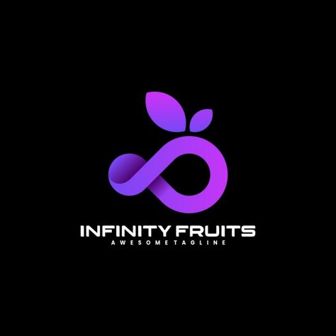 Infinity Fruit Gradient Logo Logo Template Infinity Logo Design Creative, Logo Infinity, Fruit Logo, Gradient Logo, Modern Web Design, Design Minimal, Logo Design Creative, Logo Templates, Web Design