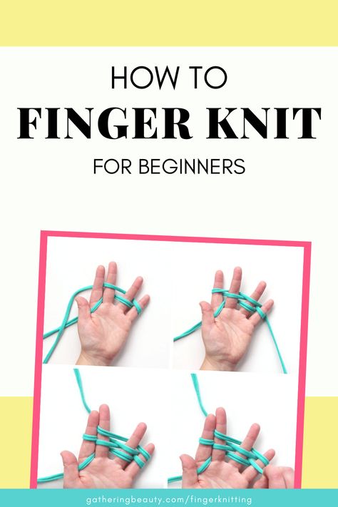 How To Finger Knit, Finger Knitting Blankets, Knit For Beginners, Simple Braid, Finger Knitting Projects, Diy Knit Blanket, Finger Knit, Finger Weaving, Arm Knitting Blanket