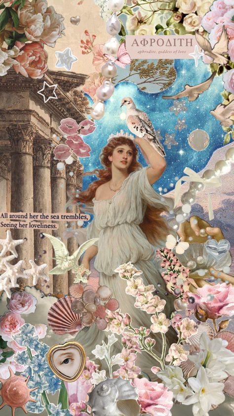 #aphrodite #venus #goddess #greekmythology #mythology #love #vibes #beauty #nature #vintage #outfitinspo #art #wallpaper #books #romance #beauty #fyp #shufflefyp #aesthetic #pink Athena Aesthetic, Aphrodite Cabin, Venus Goddess, Wallpaper Books, Aphrodite Aesthetic, Greek Paintings, Aphrodite Goddess, Greek Mythology Humor, Love Vibes