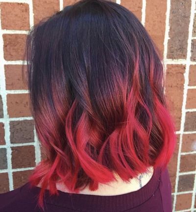 Red Hair Color Shades, Hair Color Asian, Red Ombre Hair, Ombre Hair Blonde, Dyed Red Hair, Hair Color Streaks, Hair Color Shades, Have Inspiration, Penteado Cabelo Curto