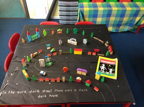 Funnybones story table Funnybones Activities, All About Me Eyfs, All About Me Topic, Reception Classroom, Eyfs Classroom, Halloween Week, Eyfs Activities, Ourselves Topic, Nursery Activities