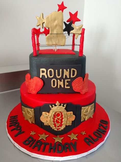 Little Boxer Cake, VintageBakery.com 803-386-8806 Boxer Birthday Party, Boxing Themed Birthday Party, Boxing First Birthday Party Themes, Boxing 1st Birthday Theme, Boxing Theme Cake, Birthday Cakes For Guys, Boxing Theme Party Ideas, Boxing Cake, Boxing Party