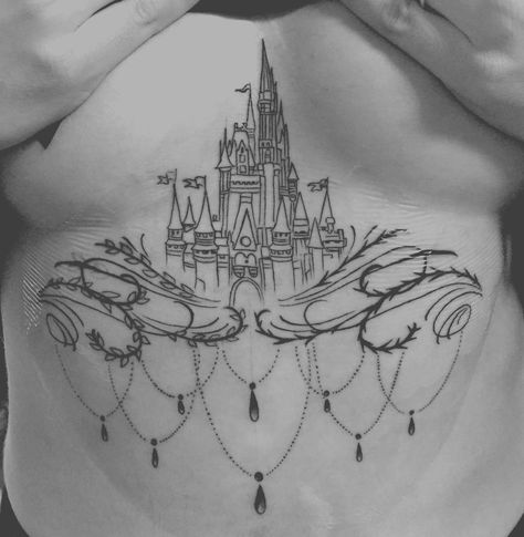 Halloween Sternum Tattoo, Disney Chest Tattoo, Sternum Gem Tattoo, Chandelier Sternum Tattoo, Sailor Moon Tattoo Sternum, Sternum Tattoo Design, Underboob Tattoo, Tattoo Wedding Rings, Nifty Crafts