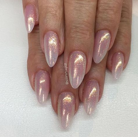 Sparkly Almond Nails, Italy Nails, Nails 2024, Neutral Nails, Prom Nails, Manicure Y Pedicure, Classy Nails, Dream Nails, Funky Nails