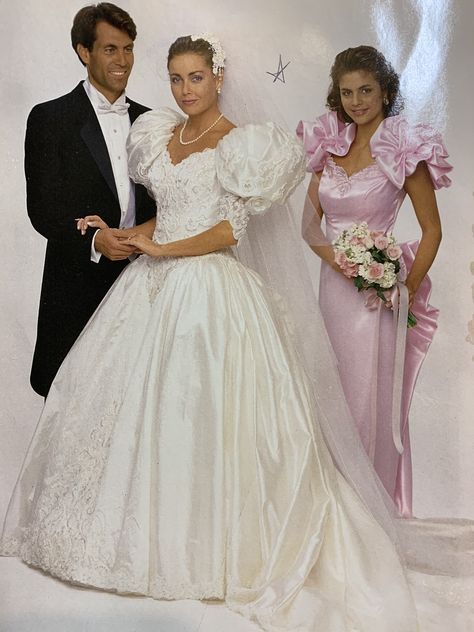 Page marked by original owner in 80s.  #vintagemagazines #vintagewedding #honeymoon #vintagetravel #80sfashion 80s Wedding Reception, 80s Wedding Aesthetic, Wedding Dresses 80s Vintage, Wedding Dresses 80s, 80s Wedding Dress, 80s Images, 1980s Wedding Dress, 90s Wedding Dress, 90s Wedding