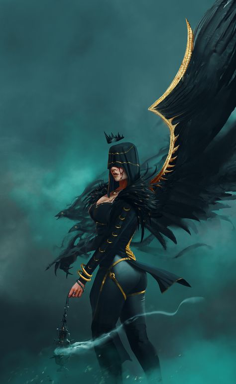 Necromancer Design, Haunting Artwork, Raven Witch, Design Moodboard, Forgotten Realms, Comic Art Girls, Witch Art, Character Reference, High Fantasy