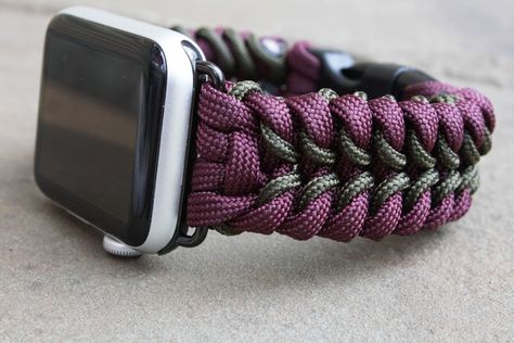 Paracord Apple Watch Band, Paracord Watch Band Diy, Paracord Apple Watch Band Diy, Diy Watch Band, Paracord Jewelry, Paracord Strap, Diy Watch, Paracord Crafts, Paracord Watch