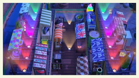 The night market Animal Crossing Night Market, Acnh Night Market, Animal Crossing Night, Asian Market, Night Market, Animal Crossing, Marketing