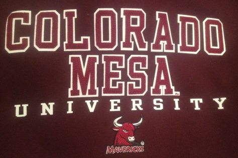 Colorado Mesa University! Can't wait to go to school here in 2 months University Of Wyoming Aesthetic, Colorado Mesa University, Colorado University, Mavericks Logo, University Of Wyoming, University Aesthetic, Sports Logo Design, Foot Ball, University Of Colorado