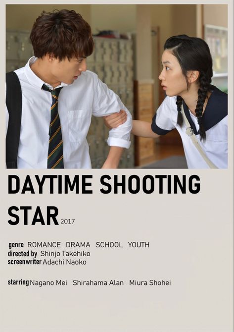 Daytime Shooting Star, Movies To Watch Teenagers, Film Story, Movie To Watch List, Korean Drama Series, Series Poster, New Movies To Watch, Girly Movies, Film Posters Minimalist