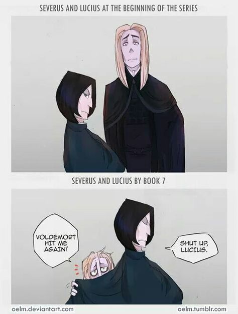 Snape Adopts Harry Fanart, Snape And Lucius, Snape Harry Potter, Harry Potter Severus Snape, Harry Potter Severus, Snape Harry, Spot The Difference, Harry Potter Comics, Harry Potter Artwork