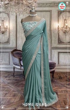 New Trend Sarees, Designer Net Blouse, Dull Blue, Sarees For Wedding, Net Blouse, Simple Saree Designs, New Saree Designs, Fancy Saree, Fashionable Saree Blouse Designs