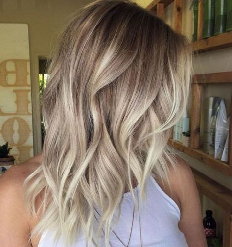 Balayage Hair Blonde Ombre Hair Blonde Medium, Balayage Hair Color Ideas, Blonde Layered Hair, Balayage Hair Color, Work Hair, Brown Ombre Hair, Ash Blonde Balayage, Blond Balayage, Hair Blond