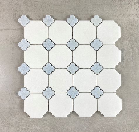 Buy Thassos White with Blue Celeste Flower Pattern Marble Mosaic Tiles - Case (5 Sheets) at Walmart.com Blue White Bathroom, White Bathroom Tile, White Marble Mosaic, Gold Lanterns, Mosaic Floor Tile, Marble Mosaic Tiles, Decorative Tiles, Bathroom Floor Tiles, Marble Wall