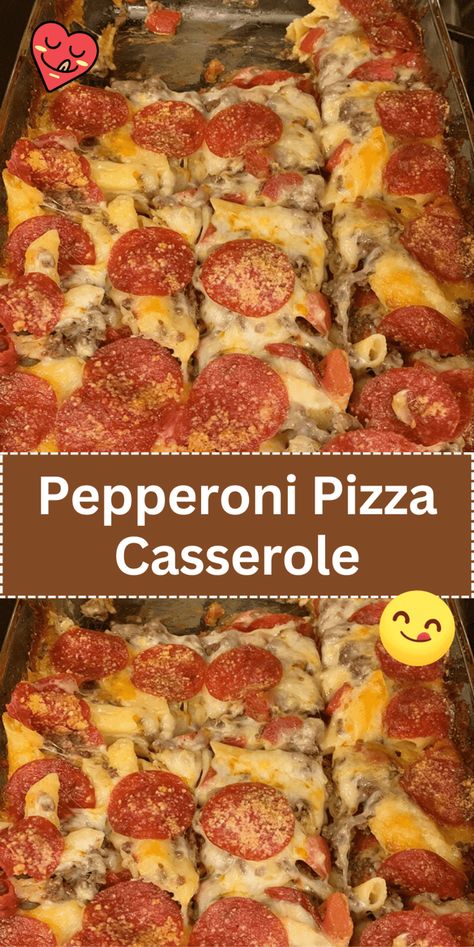 Pepperoni Pizza Casserole With Egg Noodles, Ww Pizza Casserole, Hamburger Pizza Casserole, Recipes Using Pepperoni, Pizza Casserole With Egg Noodles, Freezer Casseroles, Pepperoni Pizza Casserole, Pizza Casserole Recipe, Pizza Pasta Casserole