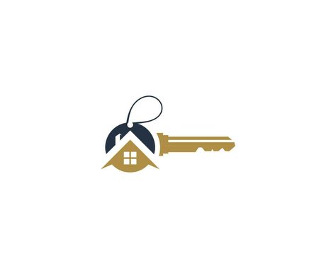 Modern Key Real Estate Home Logo Design Simple Creative Vector Illustration. Real Estate Logo Design Creative, Key Logo Design, Home Logo Design, Logo Design Simple, Key Logo, Alpona Design, Modern Minimalist Bedroom, Creative Advertising Design, Real Estate Logo Design