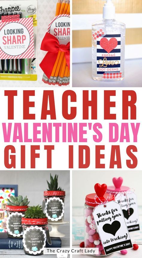 Teacher Valentines Day Gift Ideas Diy Valentine's Gifts For Teachers, Teacher Valentine Gift, Cricut Valentines Projects, Mason Jar Teacher Gifts, Coworkers Valentines, Daycare Teacher Gifts, Valentine Gift Ideas, Valentines Gift Bags, Preschool Teacher Gifts