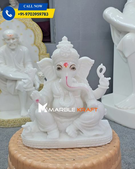 White Marble Ganesha Idol from Marble Kraft is a finely crafted piece made from premium quality marble. With intricate detailing and a smooth, polished finish, it beautifully portrays Lord Ganesha, the remover of obstacles and symbol of wisdom and prosperity. Perfect for temples, spiritual spaces, or home decor, this elegant idol adds a sense of peace and devotion to any environment. . . . . . . . . . . . #ganesh #ganesha #ganeshchaturthi #ganeshutsav #ganeshotsav #lordganesha #ganeshfestival... Ganesha Idol, Ganesh Utsav, Symbol Of Wisdom, Ganesh Chaturthi, Lord Ganesha, Ganesha, White Marble, Premium Quality, Spirituality