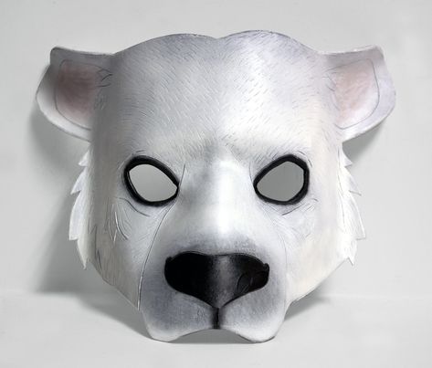 surly bunny leather polar bear mask | Polar Bear Mask by Surlybunny Polar Bear Mask, East Of The Sun, Bear Mask, Movie Props, Animal Jokes, Exotic Pets, Polar Bear, Leather Craft, Theater