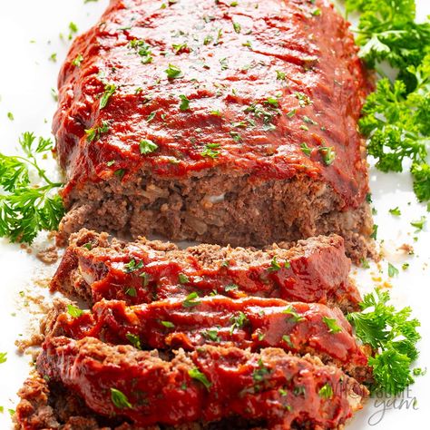 Meatloaf Recipe Without Eggs, Lipton Onion Soup Meatloaf, Keto Meatloaf, Low Carb Meatloaf, Recipes With Naan Bread, Wholesome Yum, Keto Beef Recipes, Easy Meatloaf, Meatloaf Recipe