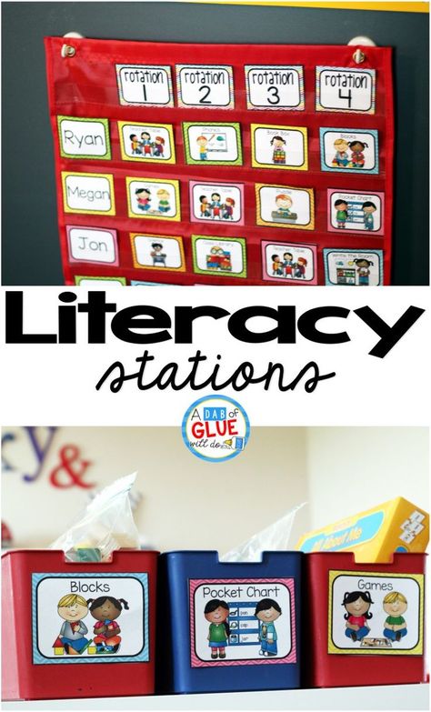 THE Literacy Stations printable for your classroom! Perfect for literacy centers in Preschool, Kindergarten, First Grade, and Second Grade including editable printables. Over 50 pages of literacy station ideas to get the creative juices flowing! Centers In Preschool, Center Rotations, Literacy Centers Kindergarten, Classroom Centers, Kindergarten Centers, Preschool Literacy, Literacy Stations, Literacy Center, Reading Centers