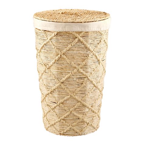 Round Trellis Maize Hamper Round Trellis, Hamper Baskets, Metal Coat Hangers, Green Laundry, Laundry Basket With Lid, Lidded Baskets, Decorative Storage Boxes, Clothes Hamper, The Container Store