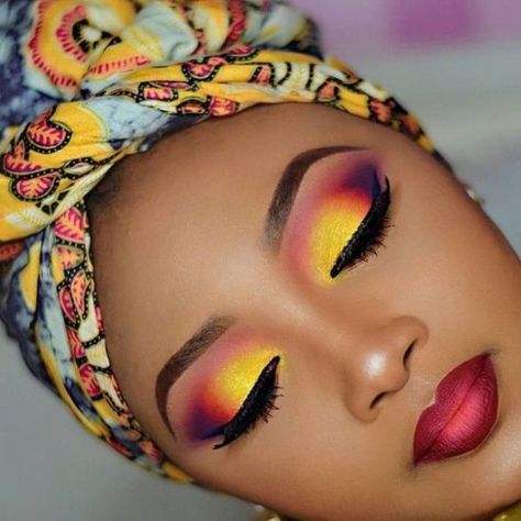 Summer Makeup Looks You Should Try This Season Summer Eyeshadow, Yellow Eye Makeup, Bold Eyeshadow, Orange Eyeshadow, Bright Eye Makeup, Yellow Makeup, Yellow Eyeshadow, Simple Eyeshadow, Bright Makeup