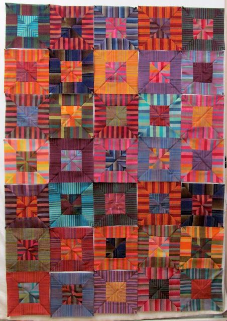 Exuberant Color : Kaffe fabric Kaffe Fassett Stripes Quilt, Kaffe Fassett Quilts, Striped Quilt, Kaffe Fassett, Traditional Quilts, Strip Quilts, Scrappy Quilts, Square Quilt, Scrap Quilts