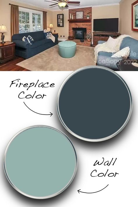 What Color Should I Paint My Brick Fireplace? Grey Painted Fireplace, Coordinating Paint Colors, Grey Fireplace, Red Brick Fireplaces, Painted Brick Fireplace, Black Brick Wall, Painted Brick Fireplaces, Stylish Tips, Paint Fireplace