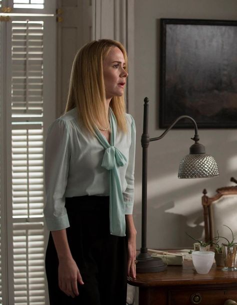 Sarah Paulson as Cordelia Foxx | American Horror Story: Coven Cordelia Goode, Sara Paulson, Tv Characters Outfits, Holland Taylor, Ahs Coven, American Horror Story Seasons, American Horror Story Coven, Style At A Certain Age, Promotional Photos