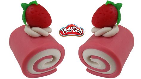 Learn how to make play doh cake roll with strawberry for kids. #playdoh #forkids #playdohcake #kidscraft #playdohcakes Playdoh Food Ideas, Things To Make With Play Doh, Playdoh Ideas Creative, Play Doh Food, Play Doh Crafts, Play Dough Sculptures, Play Dough Art, Play Doh Ideas, Playdoh Ideas