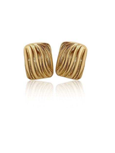 Gaby Earrings - 18K Gold Filled Diameter 24mm -CARE INSTRUCTION- Our jewelry is top-notch, but it needs a little TLC.  Check out these easy tips: - Keep it away from chlorine and salty water to dodge any tarnishing. -Spritz on your perfumes and lotions before putting on your bling to avoid a chemical clash. Textured Earrings, Vintage Gold Earrings, Chunky Earrings, Jewelry Simple, Kids Necklace, 90s Style, Fall Jewelry, Autumn Season, Style Minimalist